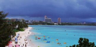 The beach of Guam Reef Resort