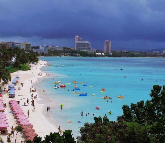The beach of Guam Reef Resort
