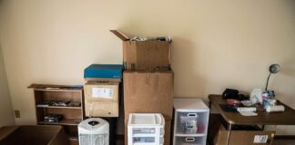 Boxes moving out office business relocation