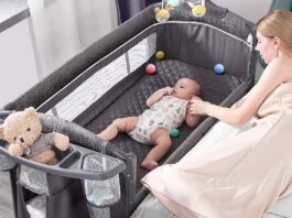 Parents and child sleep in separate bed
