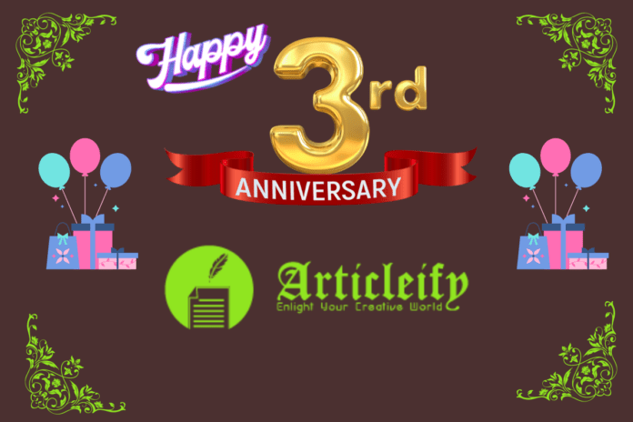 Articleify 3rd Anniversary