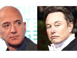 millionaires Elon Musk and Jeff Bezos
