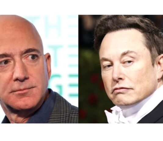 millionaires Elon Musk and Jeff Bezos