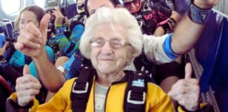 104-year-old Skydiver