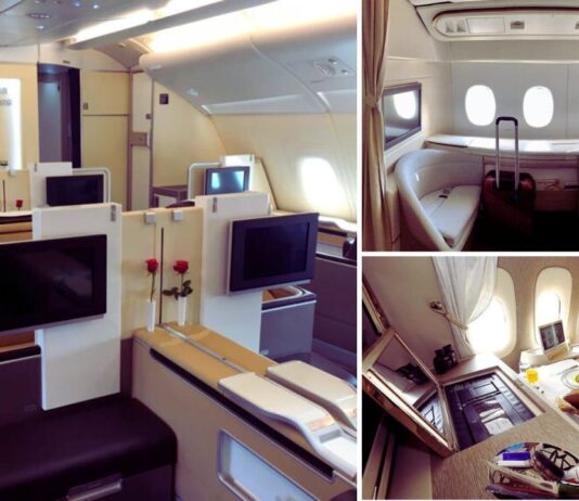luxury first class flights
