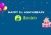 Happy 5th anniversary Articleify