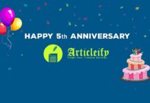 Happy 5th anniversary Articleify