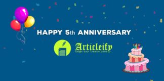 Happy 5th anniversary Articleify