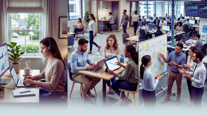 remote vs hybrid vs office
