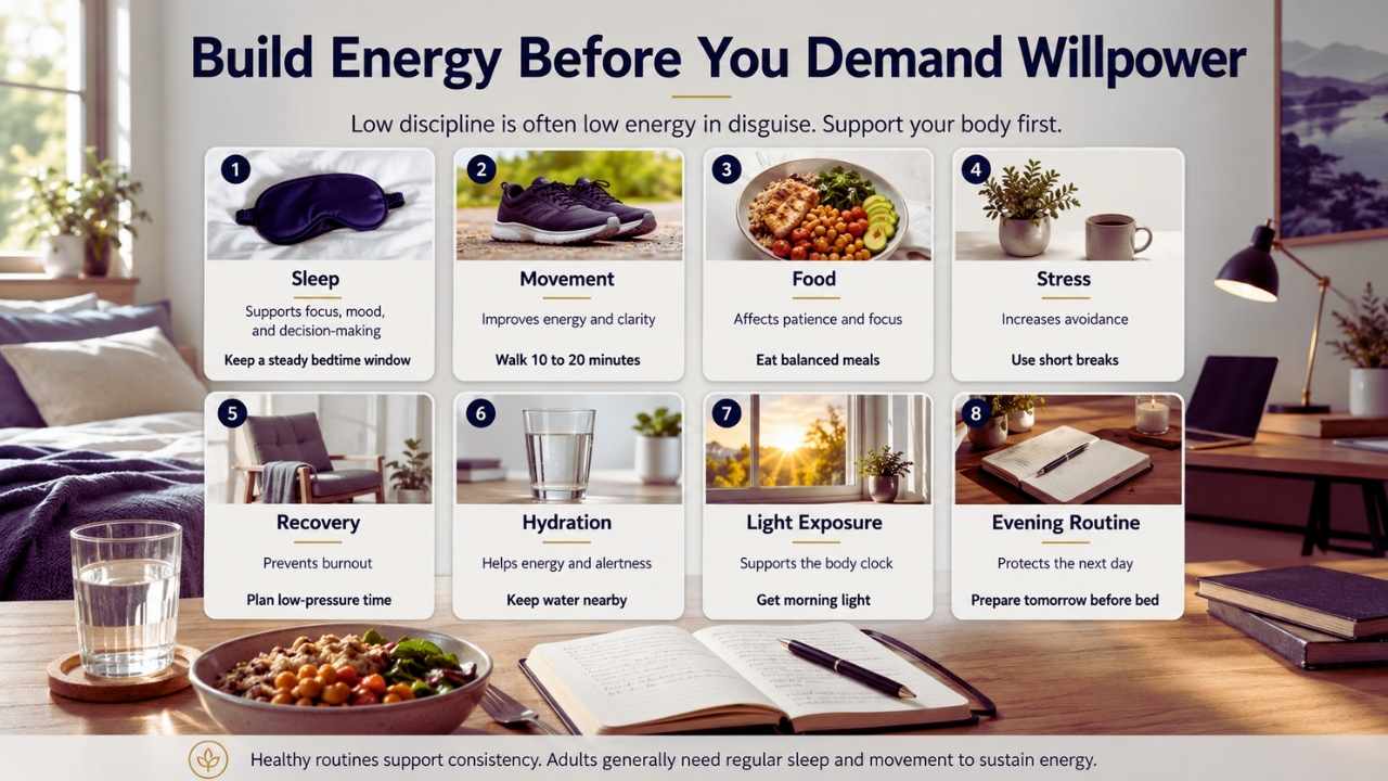 Build Energy Before You Demand Willpower