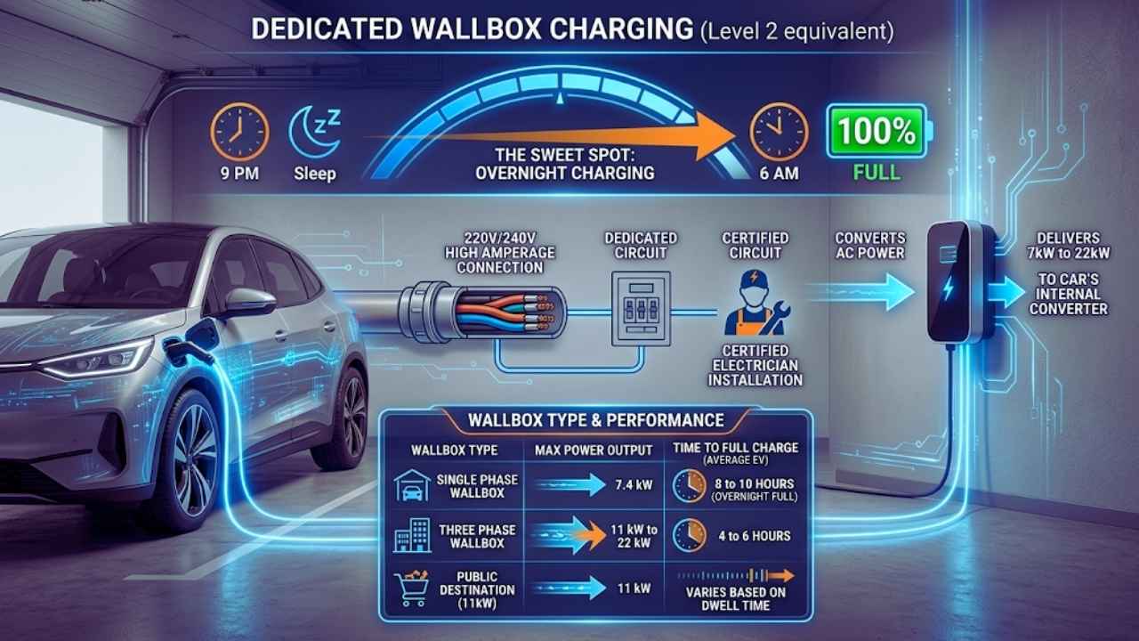 Dedicated Wallbox Charging (Level 2 equivalent)