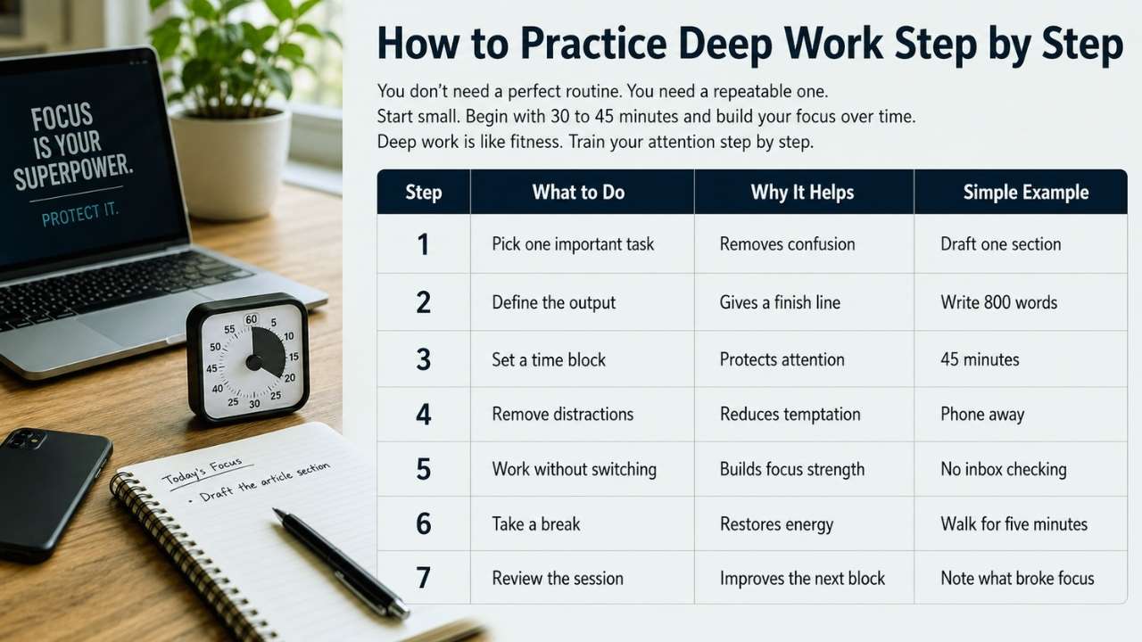 How to Practice Deep Work Step by Step?