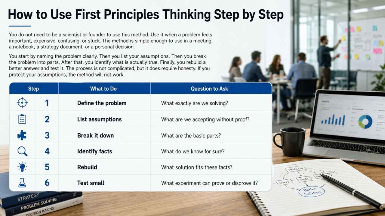 How to Use First Principles Thinking Step-by-Step?