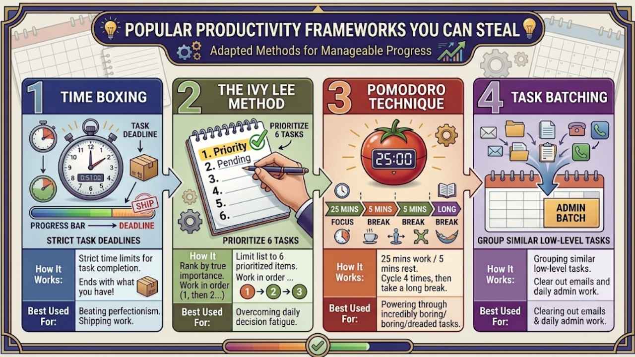 Popular Productivity Frameworks You Can Steal