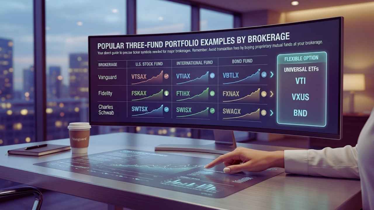 Popular Three-Fund Portfolio Examples by Brokerage