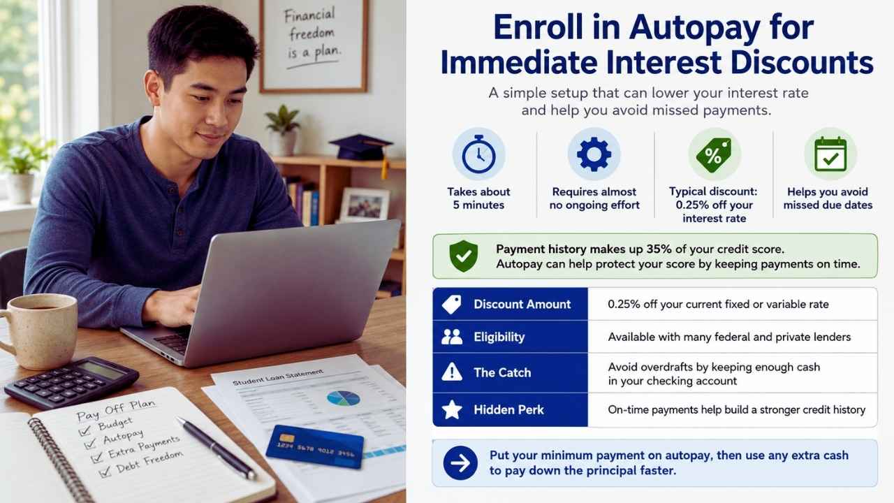 Enroll in Autopay for Immediate Interest Discounts