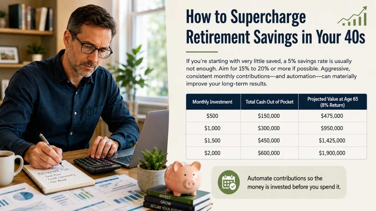 How to Supercharge retirement savings in 40s
