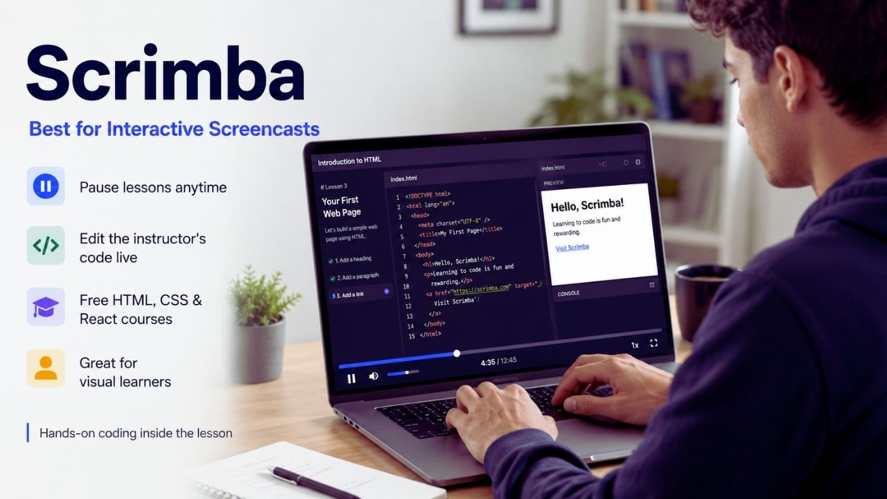 Scrimba (Best for Interactive Screencasts)