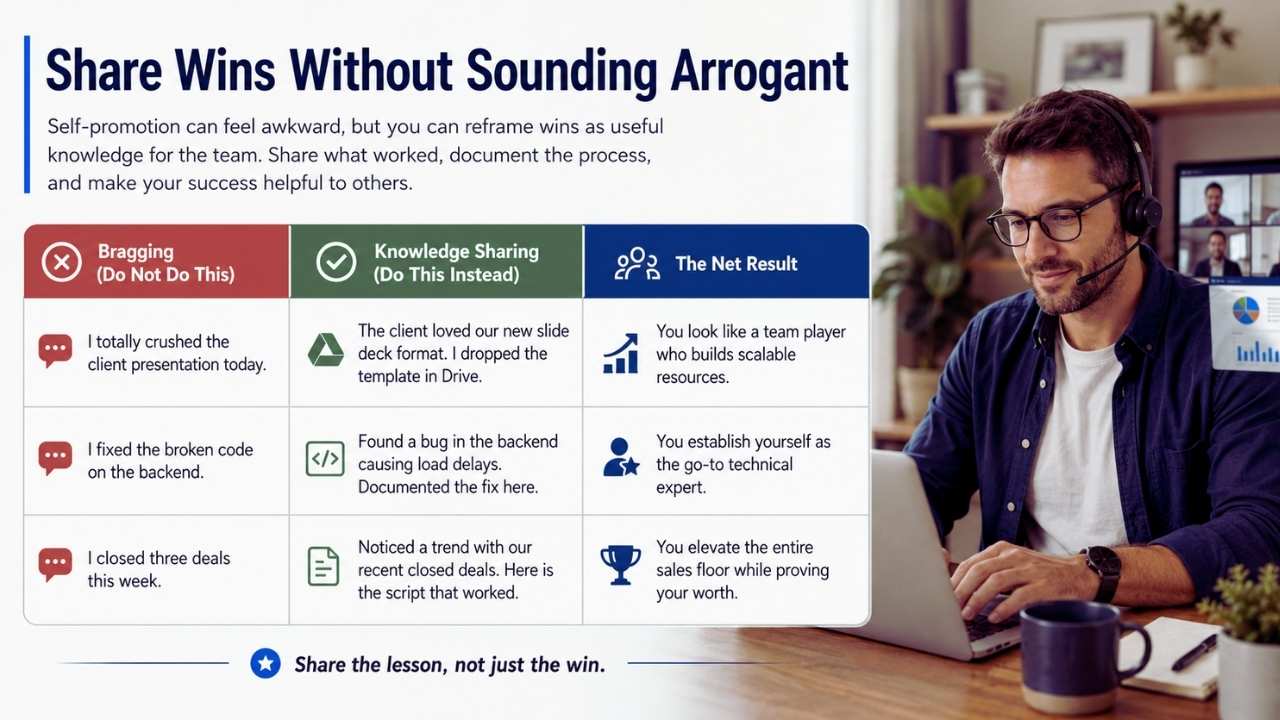 Share Wins Without Sounding Arrogant